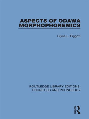 cover image of Aspects of Odawa Morphophonemics